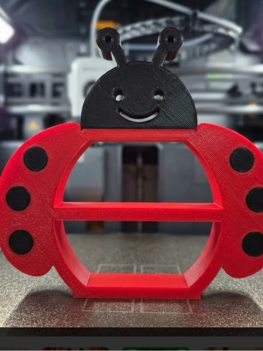 Red Ladybug cute table top or wall display shelf!